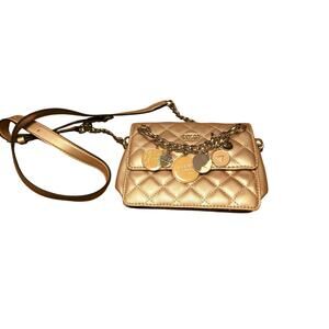 Guess Pink Quilted Faux Leather Crossbody Purse